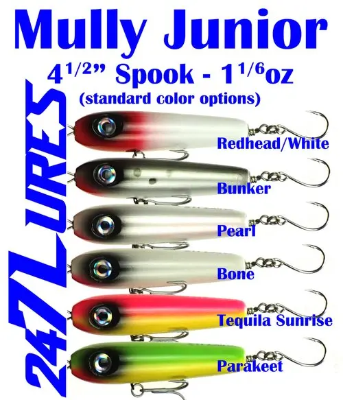 24/7 Lures Mully Junior Spook – 4.5-Inch Walking Topwater Bait 1