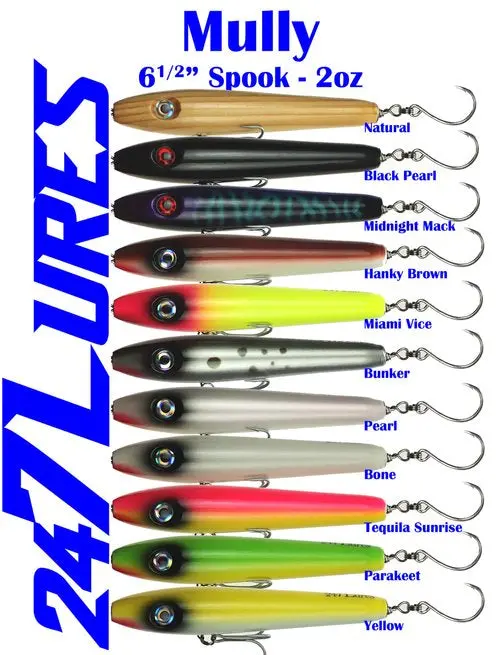 24/7 Lures Mully Spook – 6.5-Inch Surface-Walking Minnow 1