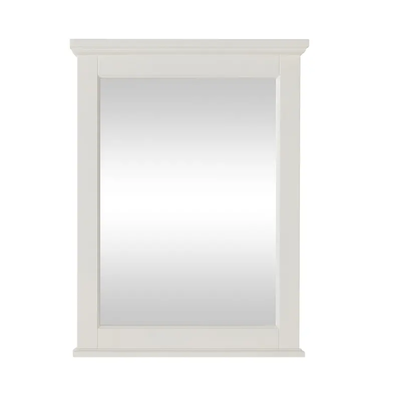 610Mm Lorient Round Vanity Mirror In White 1