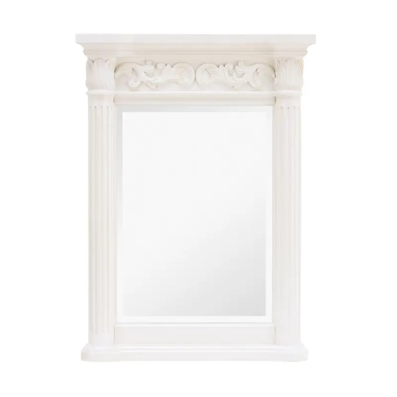 610Mm White Rosette Vanity Mirror 1