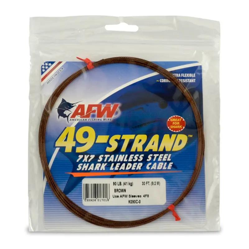 Afw 49-Strand 7X7 Stainless Steel Leader Cable – High-Strength Trolling Cable 1