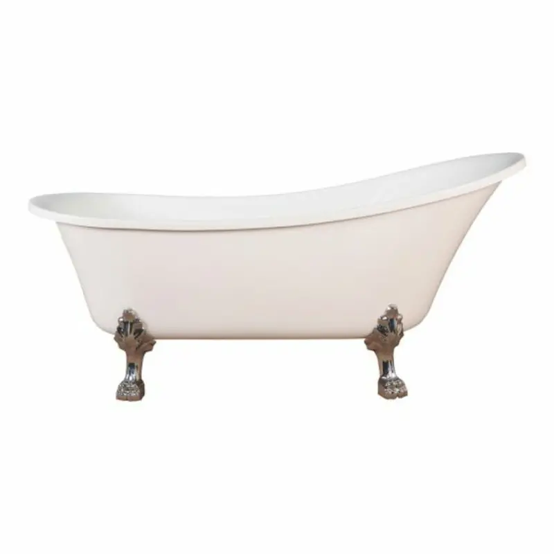 Alto 1700Mm White Freestanding Bath – Chrome-Finished Feet Bundle 1