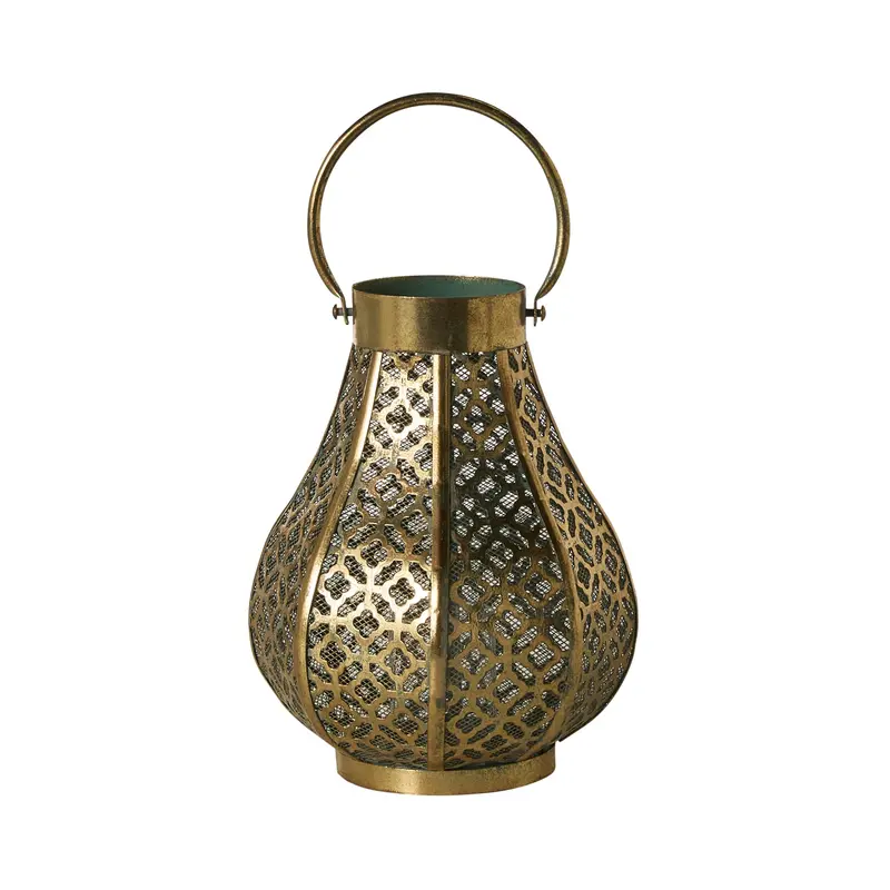 Amira Medium-Sized Filigree Metal Lantern With Intricate Detailing 1