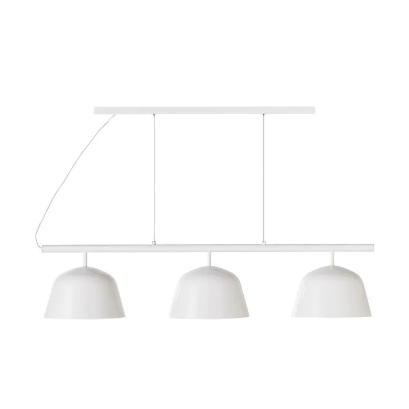 Anglesea White Metal 3-Light Pendant Light – 120Cm Drop 1