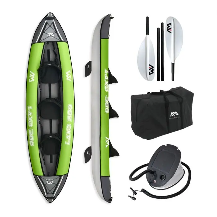 Aqua Marina Laxo-380 Heavy-Duty Inflatable 3-Person Kayak 1