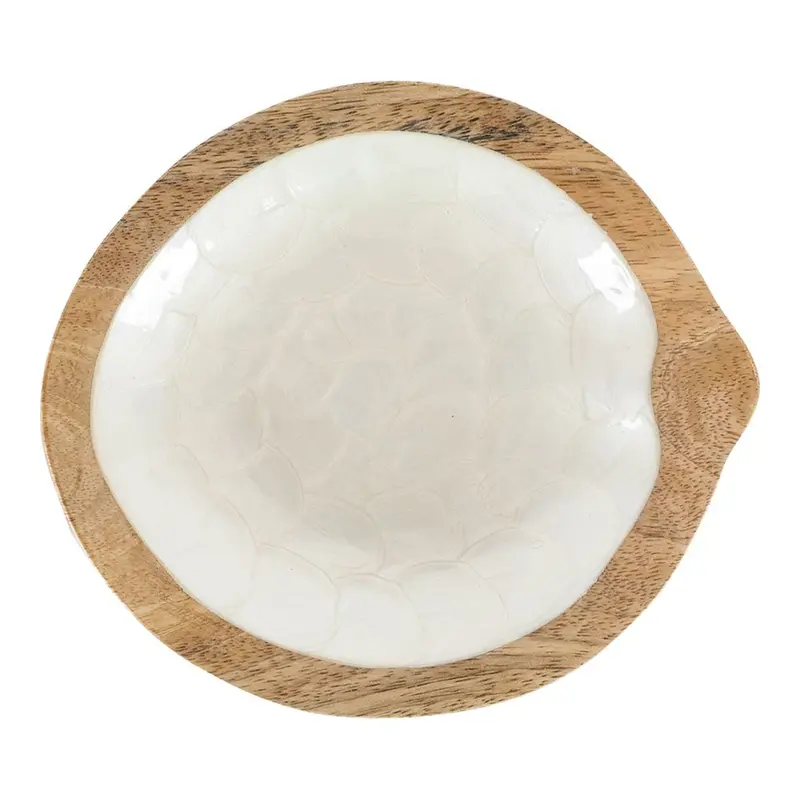 Arlo Teardrop Wooden Bowl – 16 X 14 X 2.5 Cm Natural Serving Dish 1