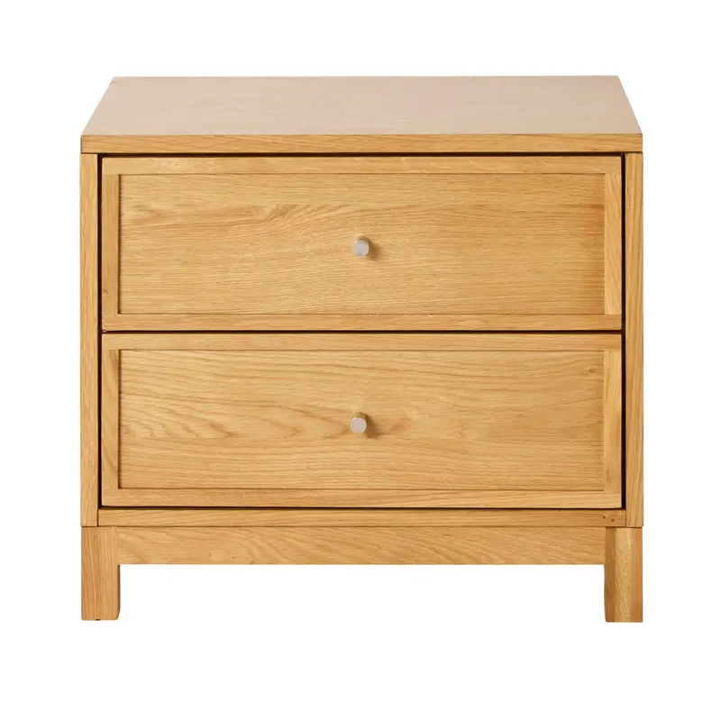 Avalon Light Oak Compact Two-Drawer Bedside Table 1