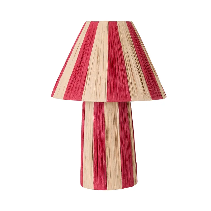 Banda Cherry-Colored Table Lamp – 35Cm Height Ceramic Base Design 1