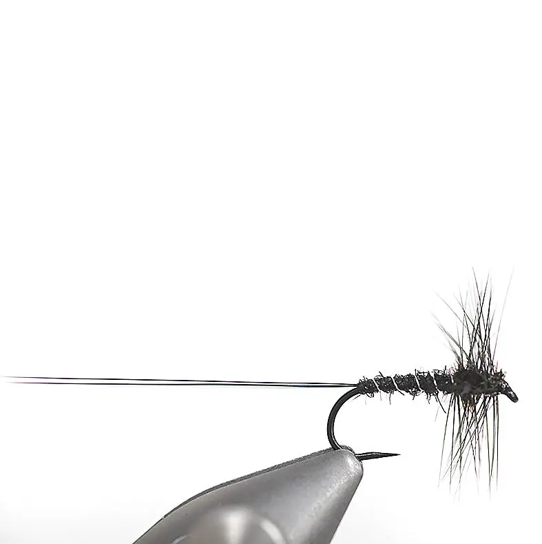 Bassano Black Spinner Dry Flies (6-Pack) 1