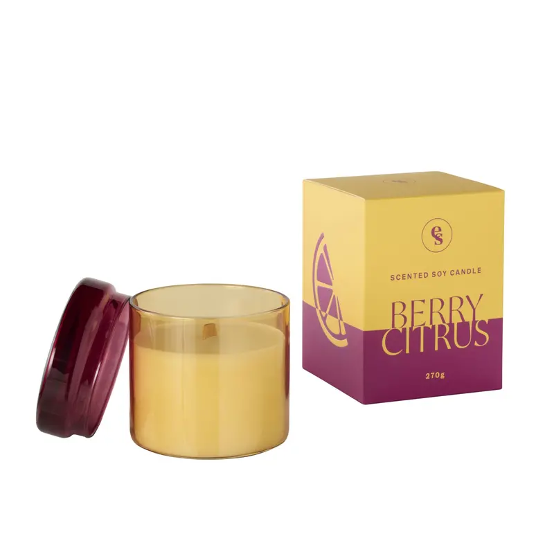 Berry Citrus Scented Candle – 270G Soy Blend 1