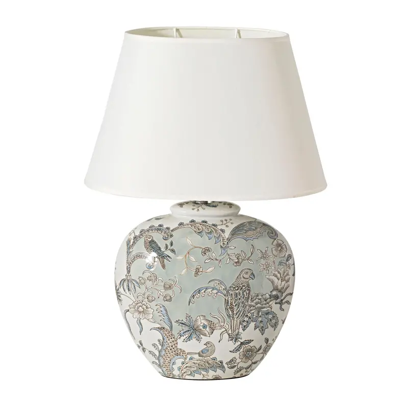 Birds In The Sky Table Lamp – Pale Blue Ceramic Base, 65 Cm Height 1