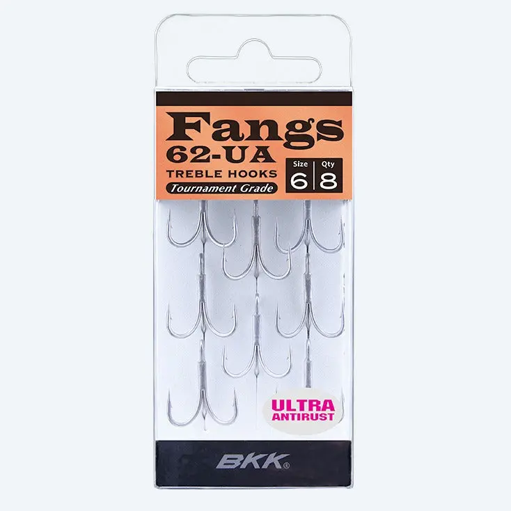 Bkk Fangs-62 Ua Treble Hooks – Ultra-Sharp Corrosion-Resistant 1