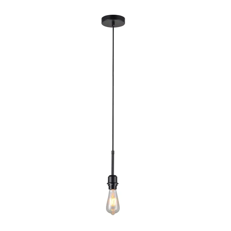 Black Cloth Cord Pendant Light – 150Cm 1