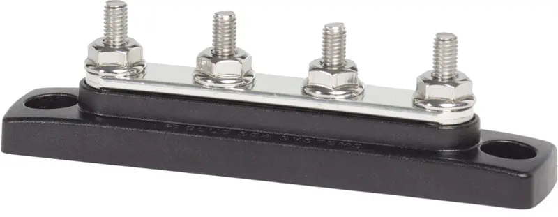 Blue Sea Systems 100A Mini Common Busbar – 4-Position, Bare (Model 2305) 1