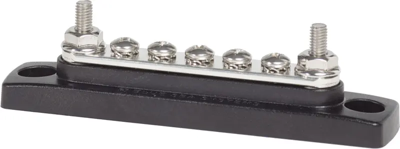 Blue Sea Systems 100A Mini Common Busbar – 5-Position, Bare (Model 2128) 1