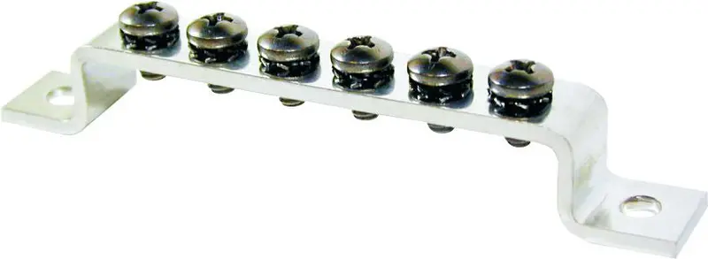 Blue Sea Systems 100A Mini Grounding Busbar – 6-Position, No Cover (Model 2306) 1