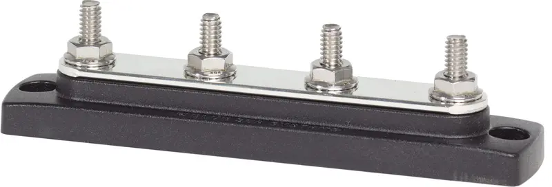 Blue Sea Systems Common 150A Busbar – Four 1/4"-20 Stud Terminals (Model 2303) 1