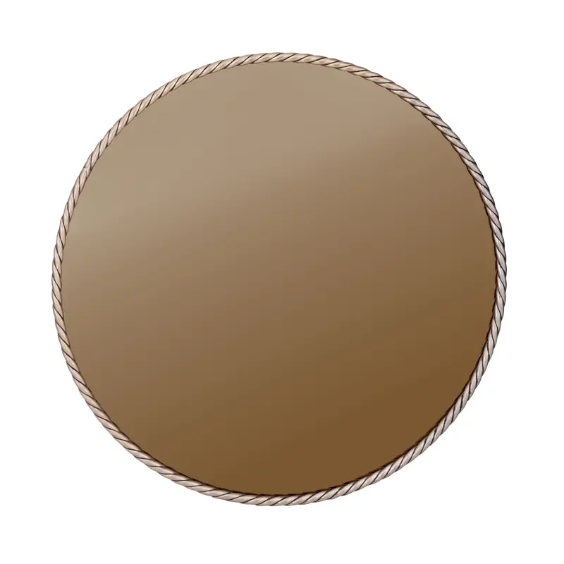 Brass-Finished Nautilus Round Metal Wall Mirror – 75Cm 1