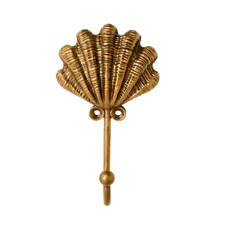 Brass Shell Wall Hook – Decorative Functional Mount 1