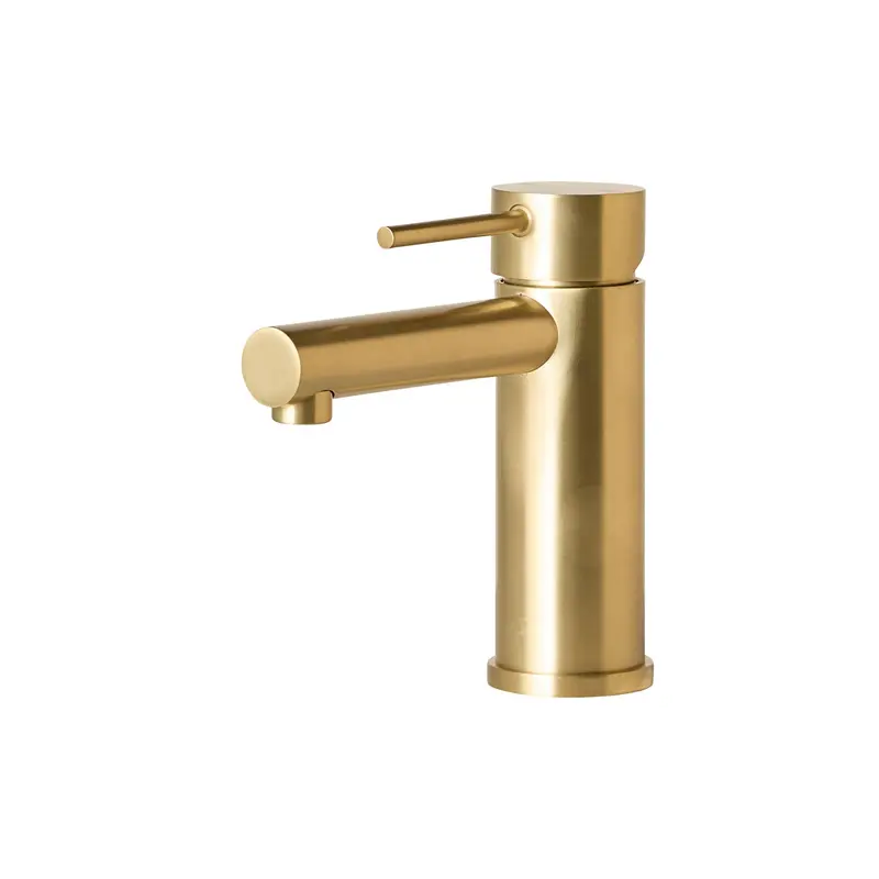 Brushed Brass Camden Bathroom Basin Mixer Tap 1