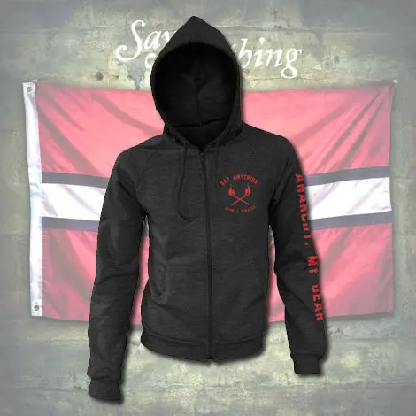 Burn A Miracle Dark Heather Zip-Up Hoodie 1