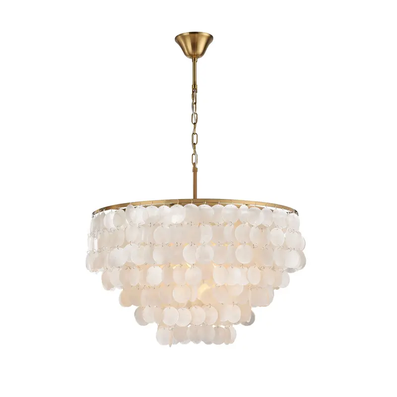 Capiz Shell Chandelier With 6 Lights – Mirella Design, 65 X 50 Cm 1