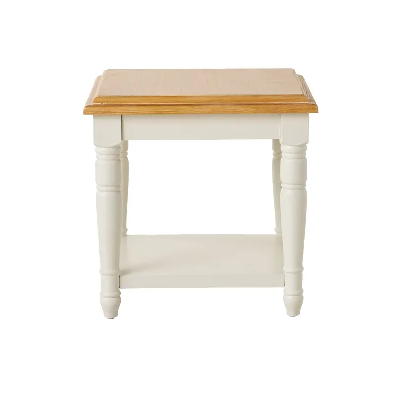 Clover Lamp Table Featuring Open Shelf Design 1