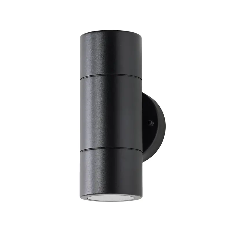 Collins Two-Light Up-And-Down Black Exterior Wall Light 1
