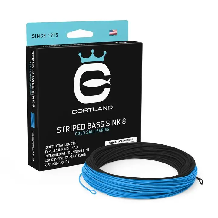 Cortland Cold Salt Striped Bass Sink-Tip Fly Line (Sink 8) 1