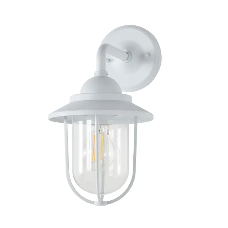 Devon Single-Light Exterior Wall Bracket – Matte White Finish 1