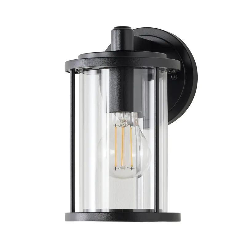 Dover Black Exterior Wall Light – Single-Arm Bracket Fixture 1