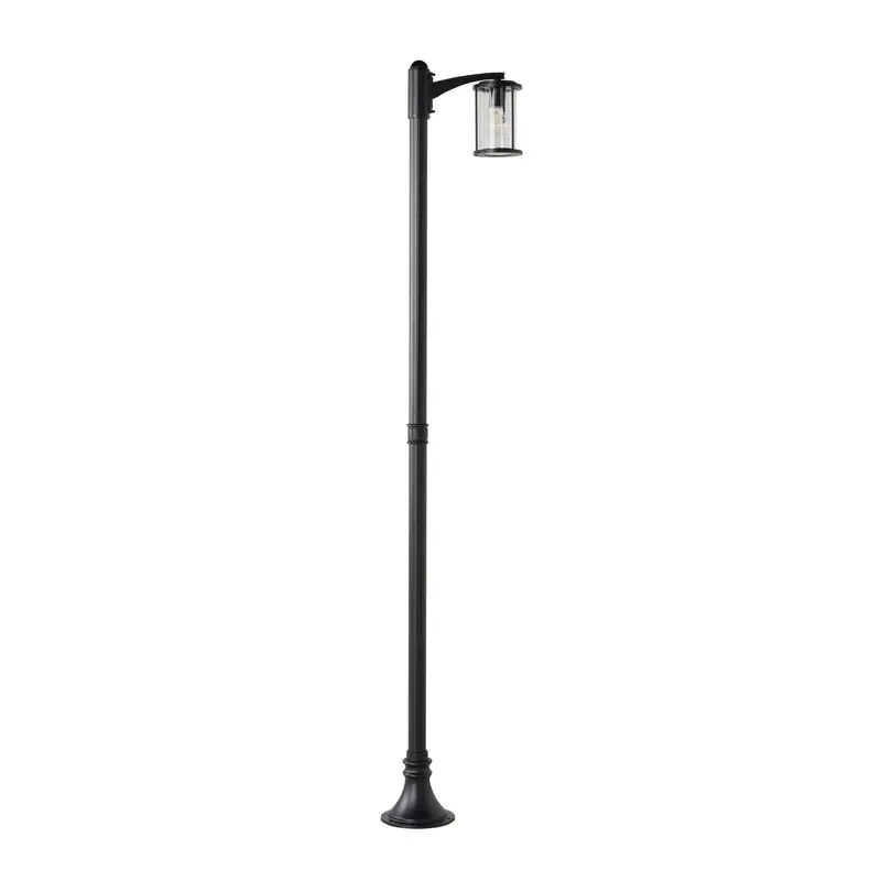 Dover Single-Light Black Exterior Lamp Post – 200Cm Tall Outdoor Pole Light 1