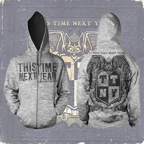 Drop Out Of Life Crest Heather Gray Pullover Hoodie 1