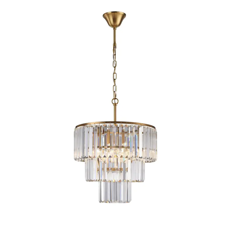 Edith Crystal 3-Light Chandelier – 42X52Cm Glamorous Fixture 1