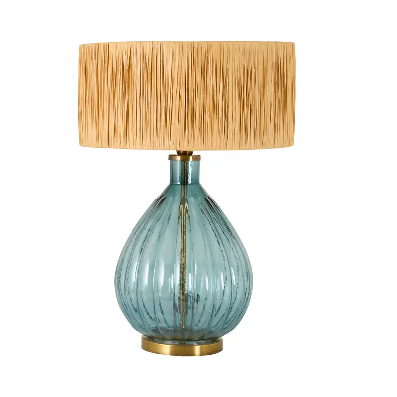 Elisa Blue Glass Table Lamp – 80 Cm Height, Modern Statement Piece 1