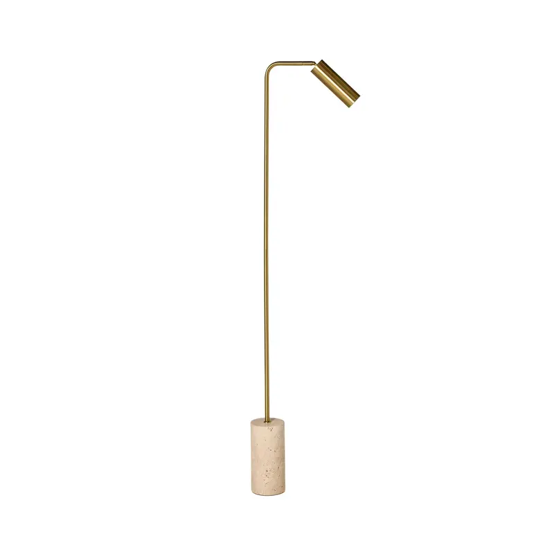 Elroy Travertine Floor Lamp – 151 Cm Tall Natural Stone Standing Light 1