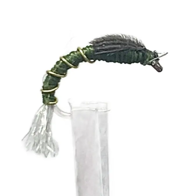 Epoxy Buzzer Flies – Olive Variant (6-Pack) 1