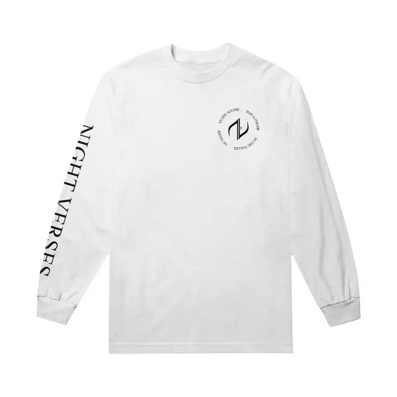 Every Sound Has A Color In The Valley Of Night – White Long-Sleeve T-Shirt 1