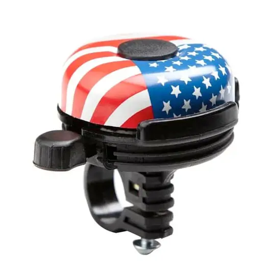 Evo Ring-A-Ling Stars & Stripes Bicycle Bell – Vintage-Inspired Alloy Bell 1