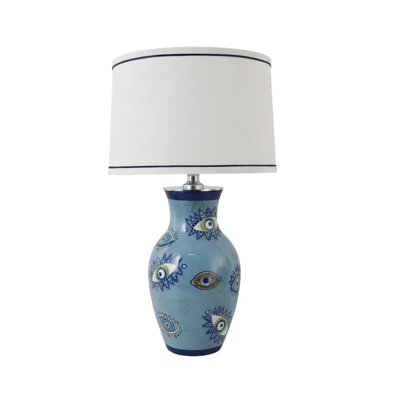 Eye Spy Ceramic Table Lamp – Navy Blue Glazed Finish (55Cm Height) 1