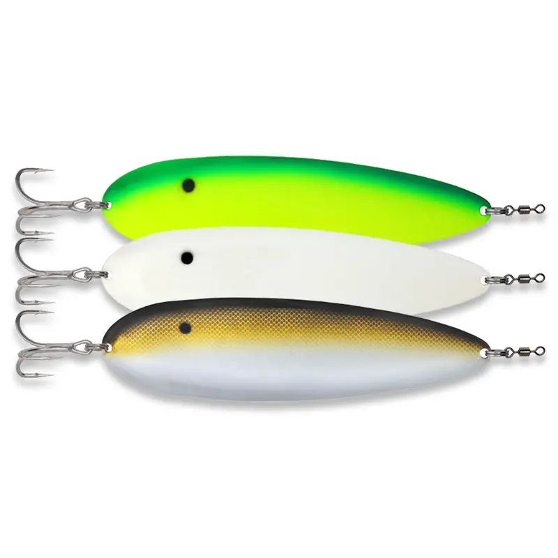 Fat Cow Flutter Spoon Lures – Flashing Metal Baits For Saltwater Gamefish 1