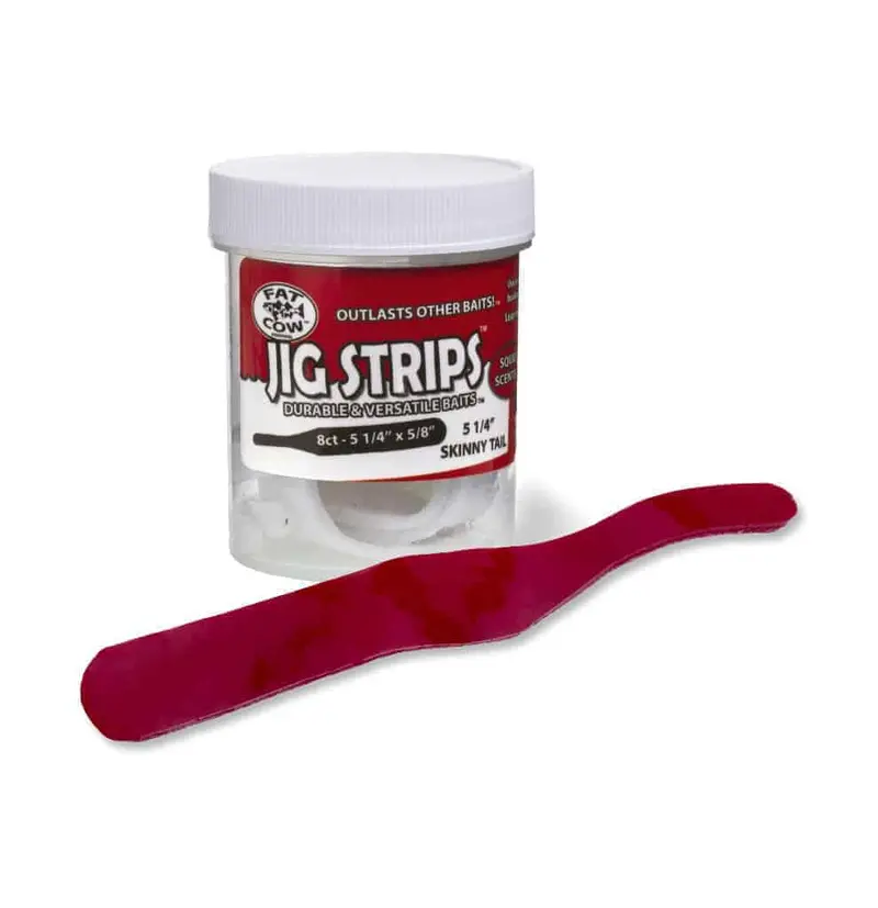 Fat Cow Skinny Tail Jig Strips – Natural-Looking Soft Bait 1