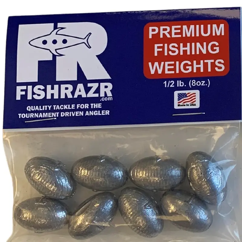 Fish Razr Egg Sinkers – Streamlined Lead Weights For Bottom Fishing 1