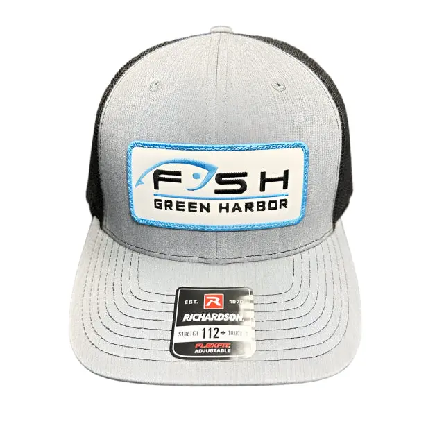 Fish & Tackle Green Harbor Stretch Trucker Hat With Patch 1