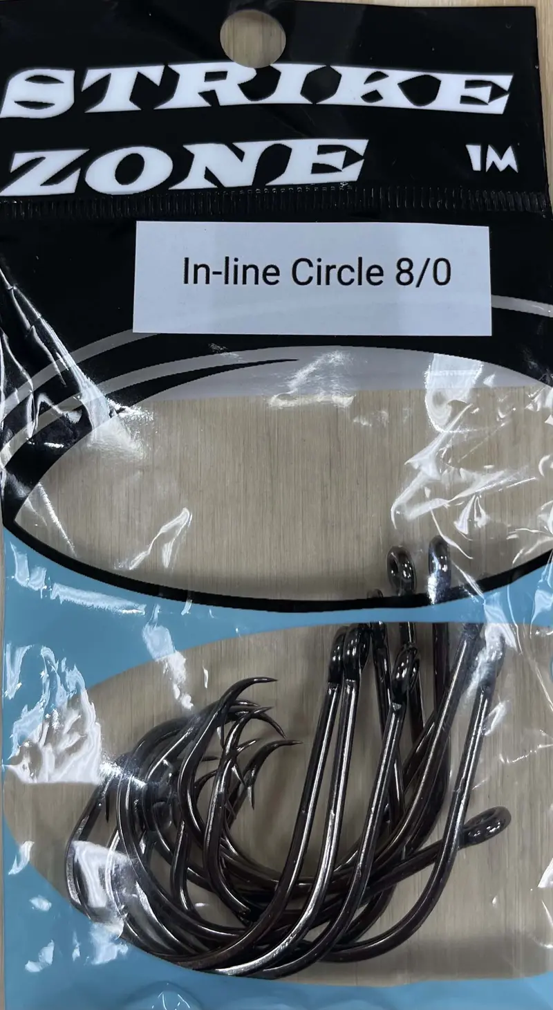 Fish & Tackle Strike Zone Inline Circle Hook 10-Pack – Saltwater-Friendly Hooks 1