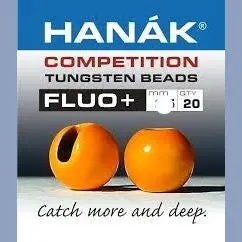 Fluorescent Orange Slotted Tungsten Bead – Hanak Competition 1
