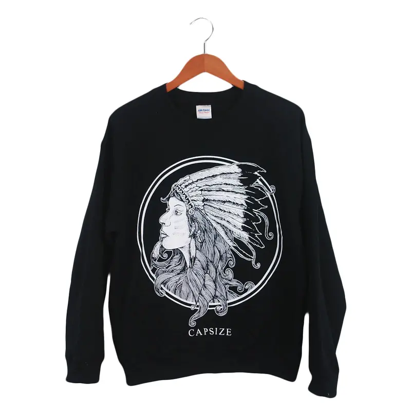 Girl Black Relaxed-Fit Crewneck 1