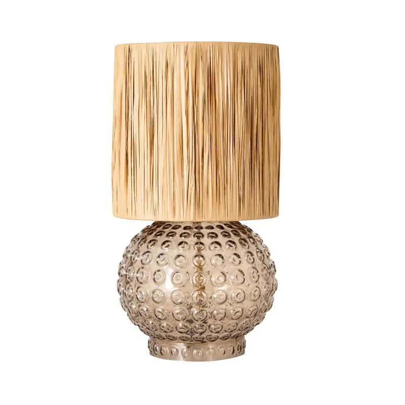 Gloria Grey Glass Table Lamp – 50 Cm Height, Sleek Contemporary Design 1