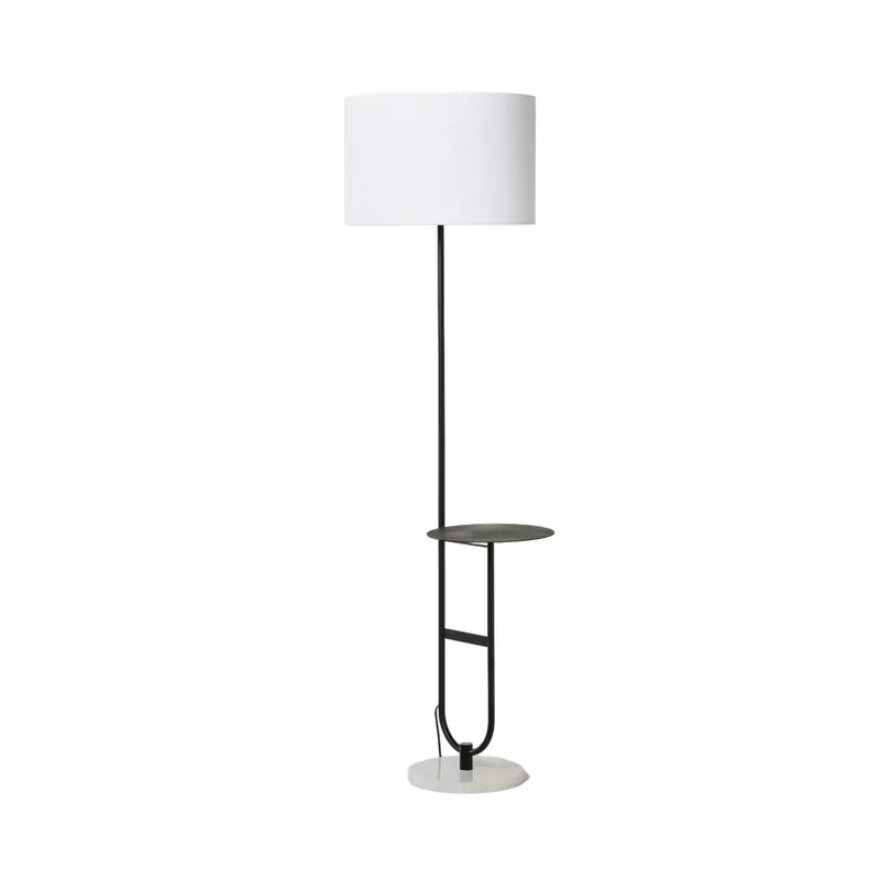 Grafton Black Marble Base Floor Lamp – 163 X 45 Cm 1