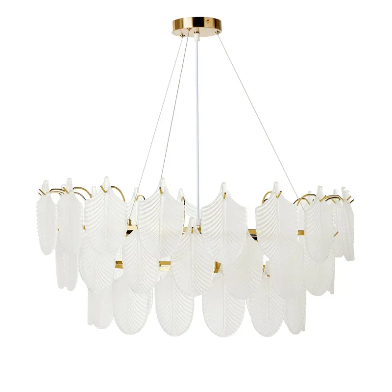 Greta Glass Leaf 11-Light Chandelier – 21 X 75 Cm 1